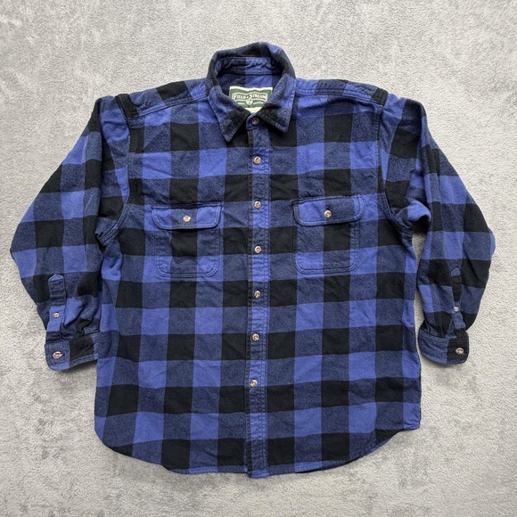 Field & Stream Other - Field & Stream Shirt Mens 2XL Blue Plaid Flannel Button Up Long Sleeve Casual